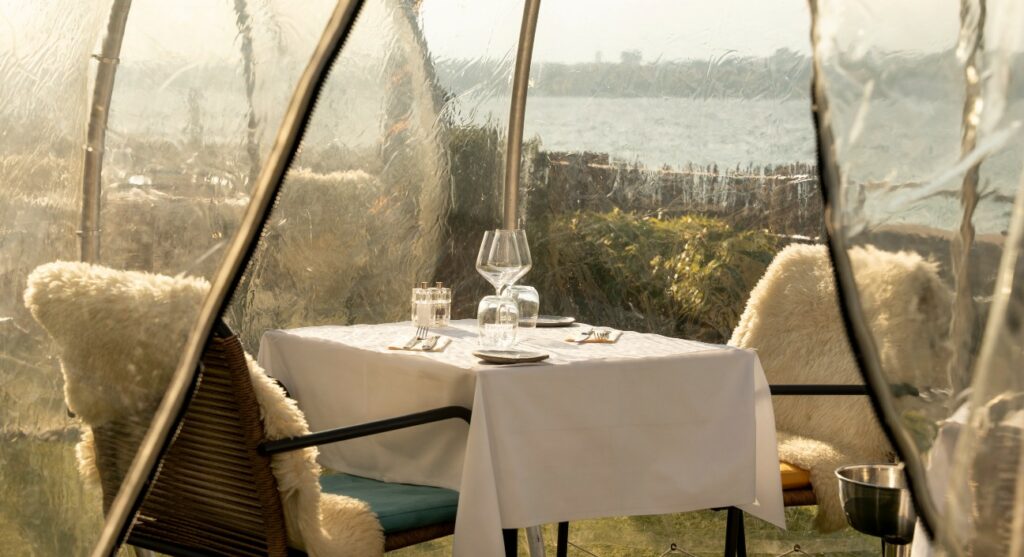 restaurant romantique geneve avec bulles chauffantes